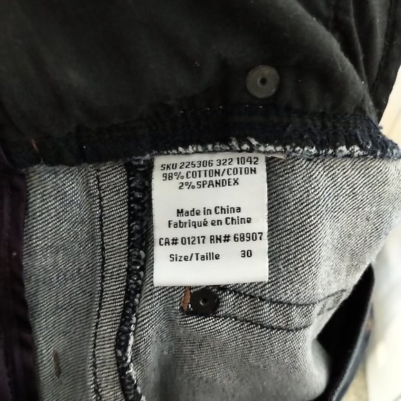 30 Le Chateau Reese dark wash denim jeans baby boot small flair - Picture 5 of 5